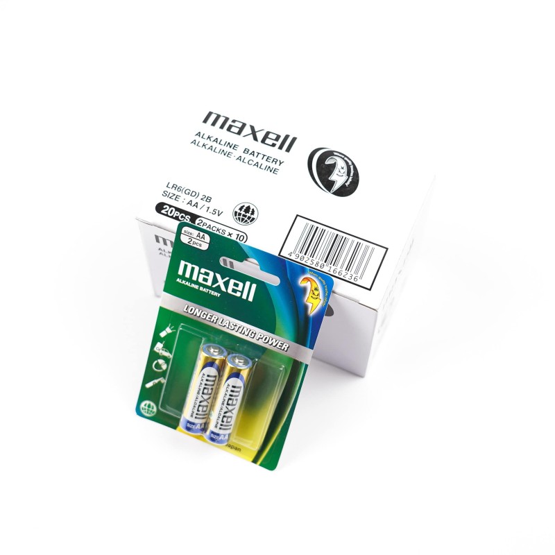 بطارية ريموت  ماكسل   اصبع   ALKALINELR6(GD)2B  AA      (الطقم =2حبة ) MAKELL