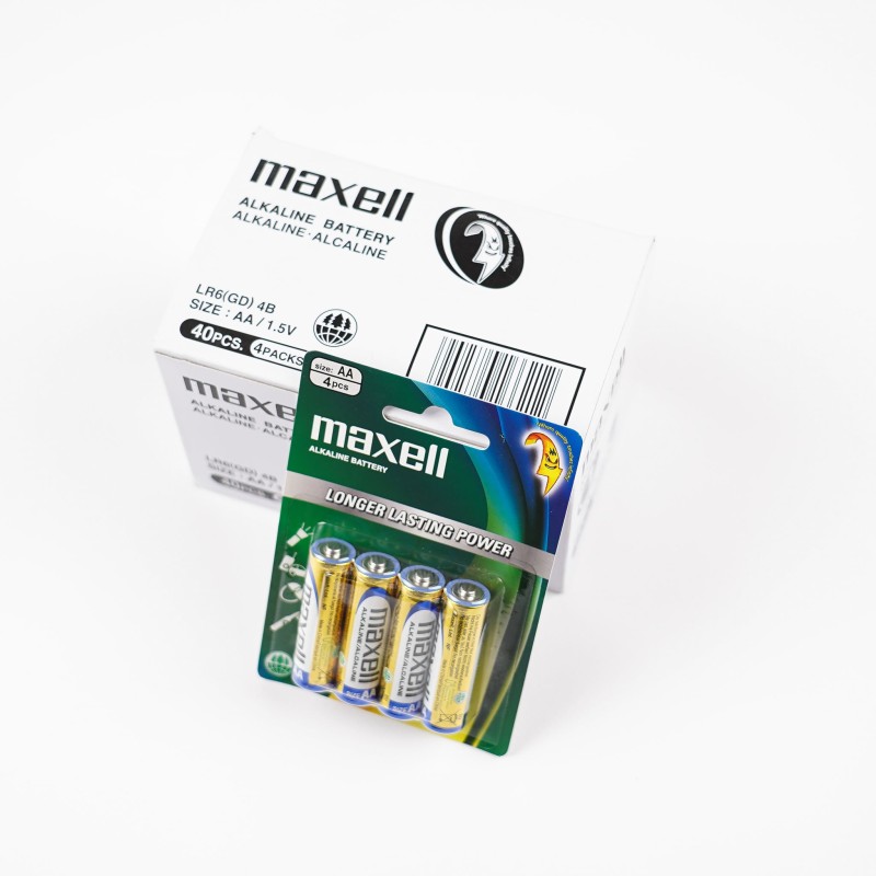 بطارية ريموت  ماكسل  اصبع   ALKALINELR6(GD)4B  AA      (الطقم =4) MAKELL